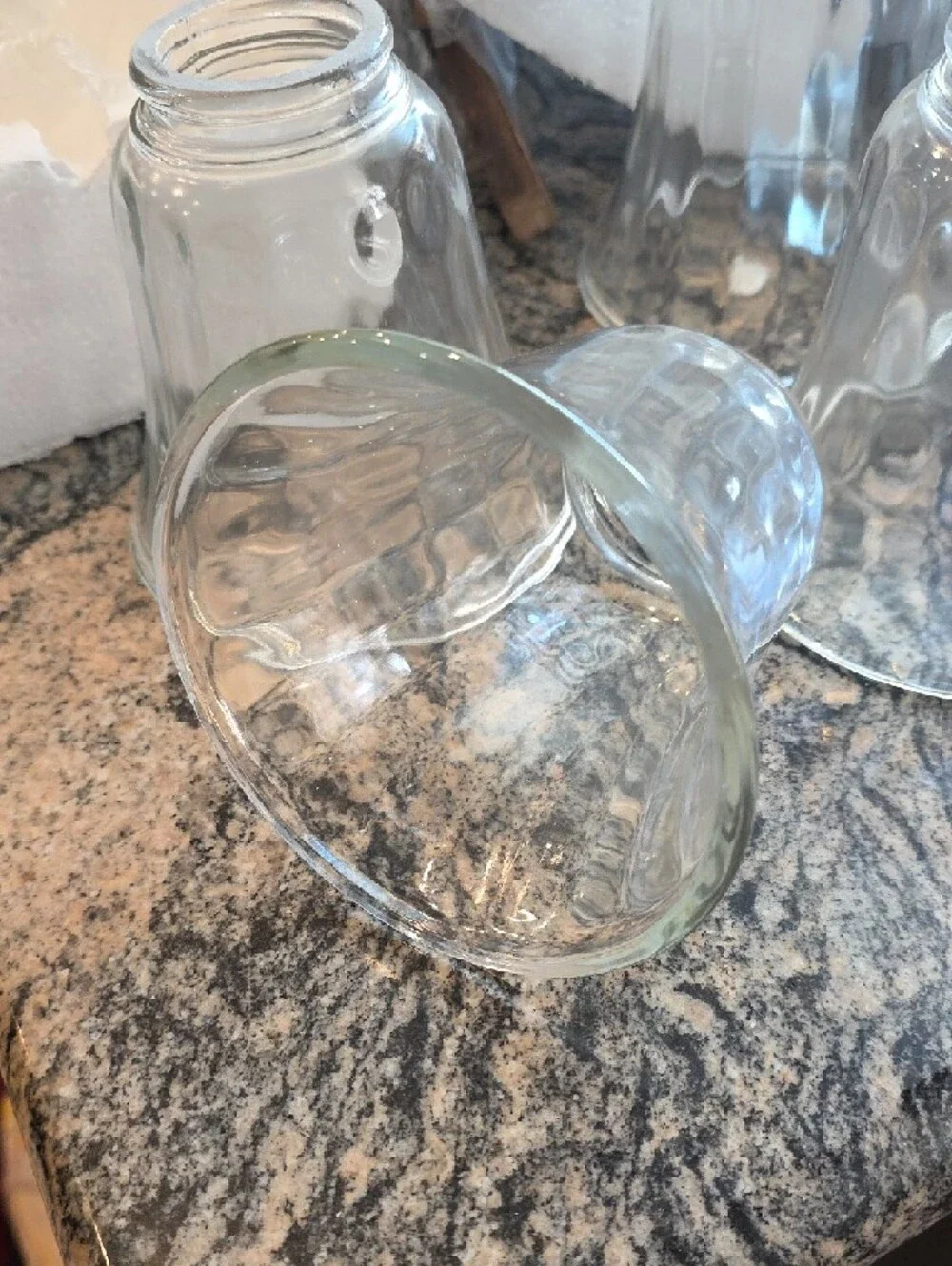 Textured Clear Glass Lantern Shade (Clear)